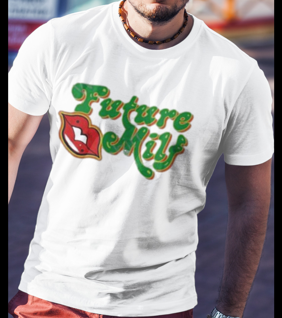 Future M.I.L.F Red Lips Green Script T-Shirt