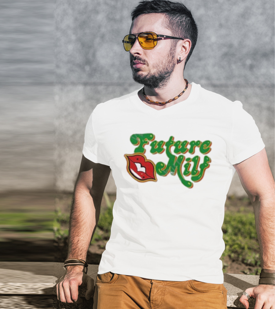 Future M.I.L.F Red Lips Green Script T-Shirt