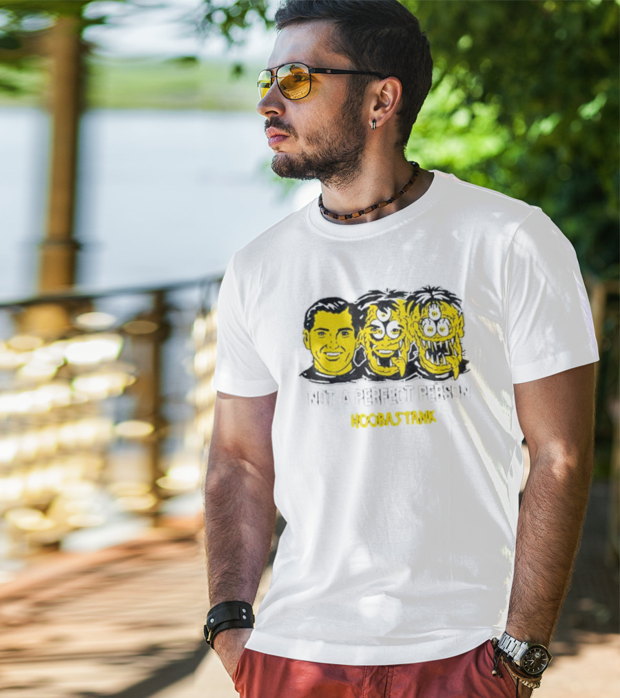 Not A Perfect Person Hoobastank Yellow Faces T-Shirt