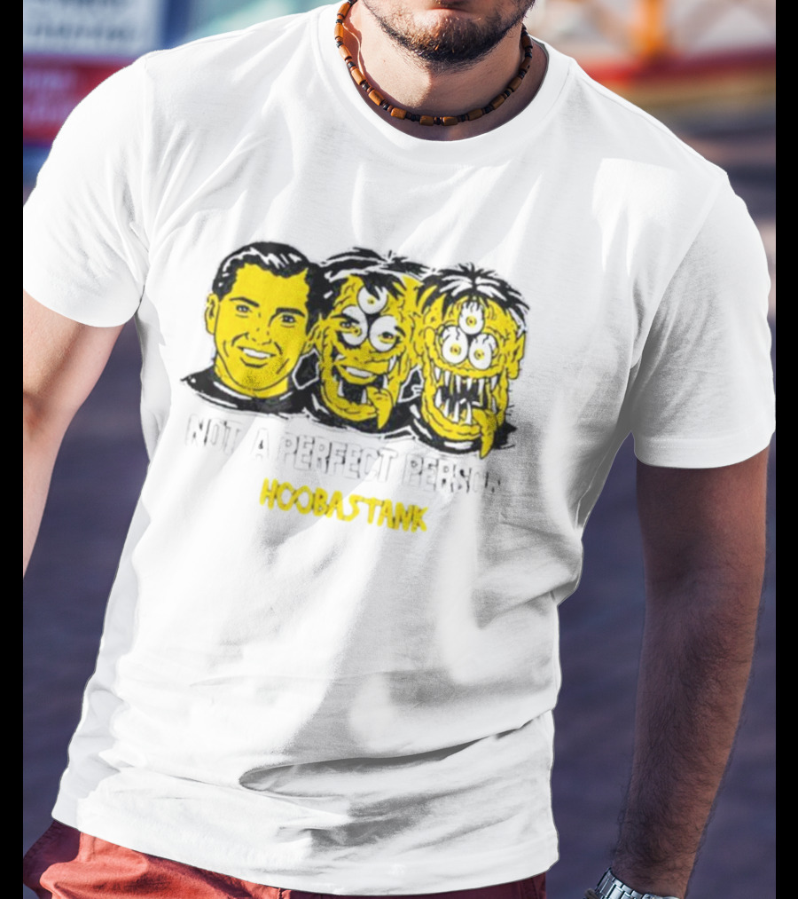 Not A Perfect Person Hoobastank Yellow Faces T-Shirt