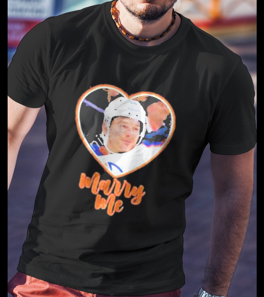 Zach Hyman Heart Shape Marry Me T-Shirt