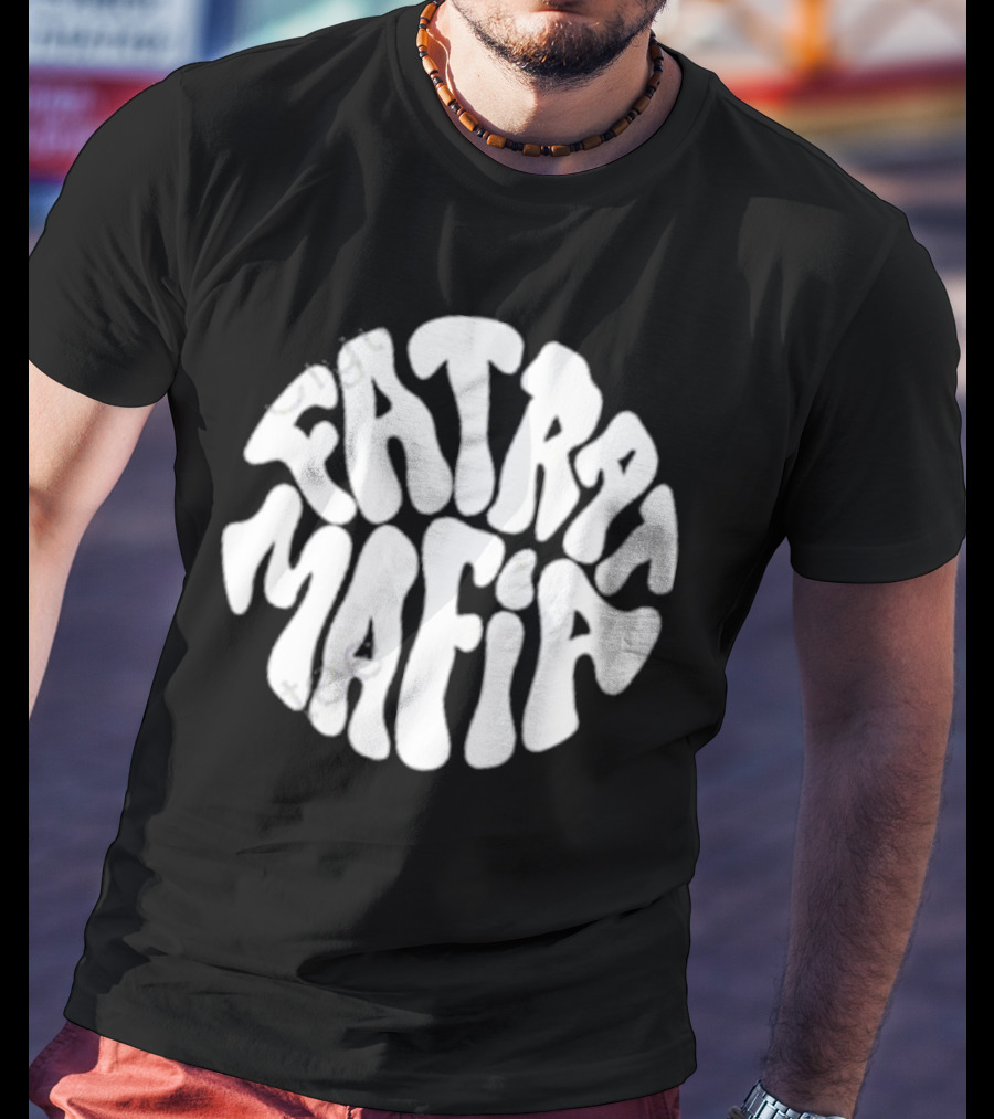 Fat Rat Mafia Retro Psychedelic Font T-Shirt