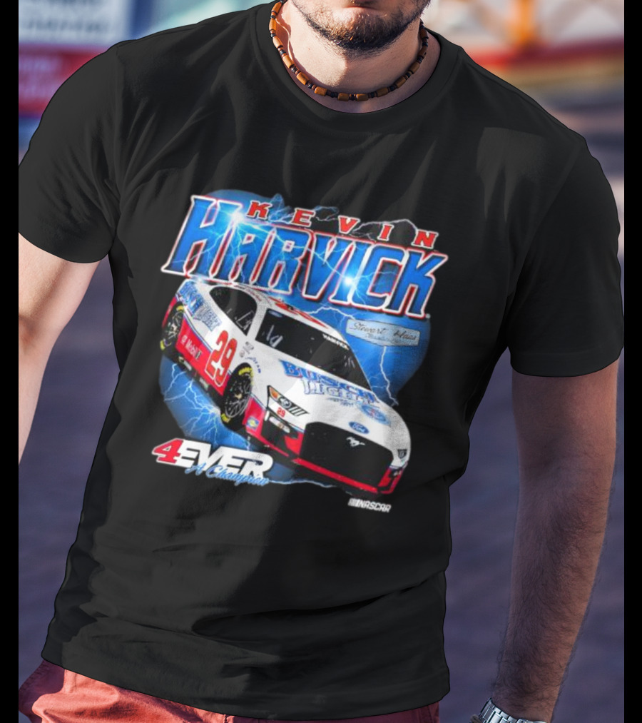 Kevin Harvick 4Ever A Champion Stewart-Haas Racing NASCAR Lightning Car T-Shirt