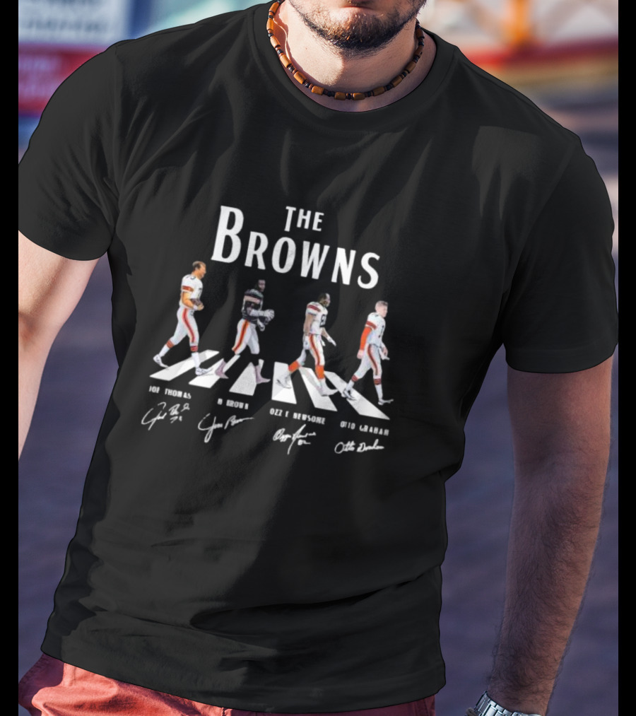 The Browns Joe Thomas A Brown Ozzie Newsome Otto Graham Abbey Road T-Shirt