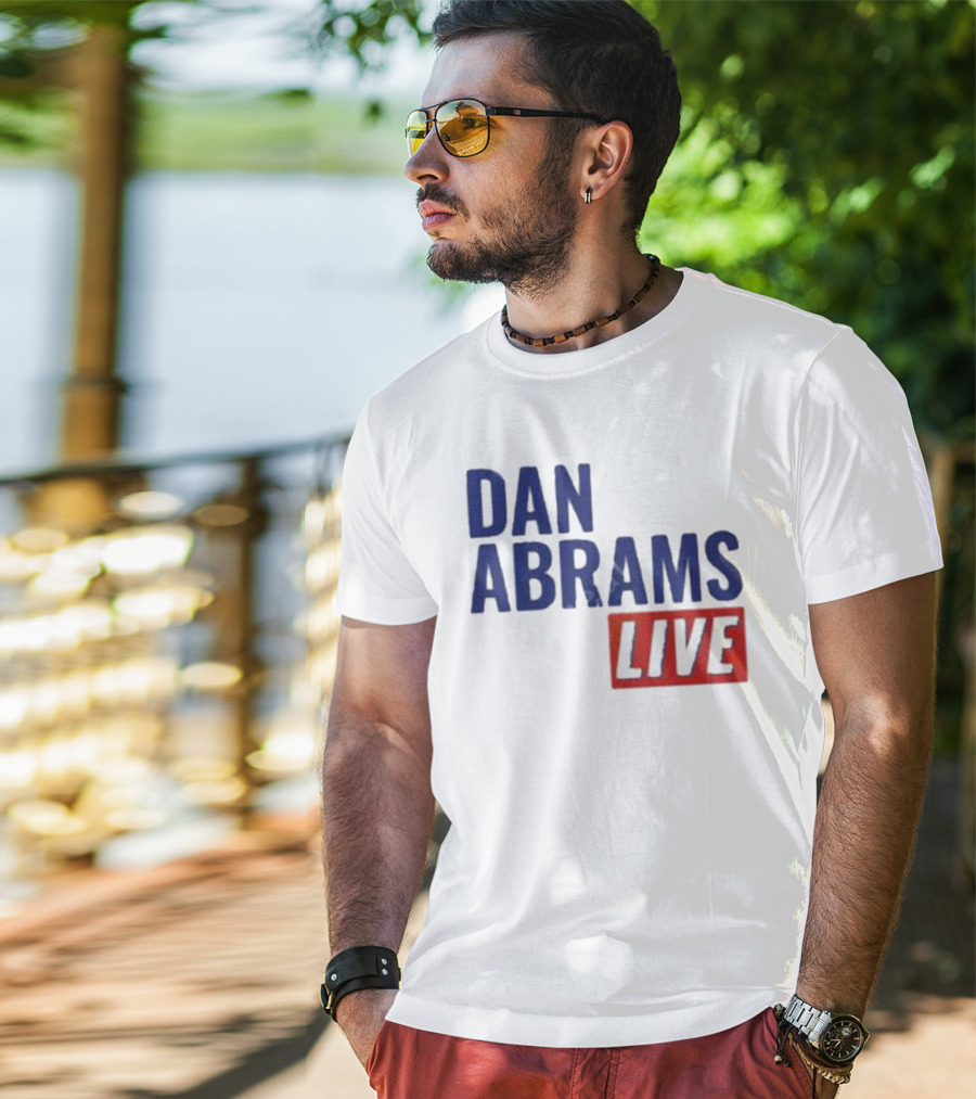 Dan Abrams Live Show Bold Text Red And Blue T-Shirt