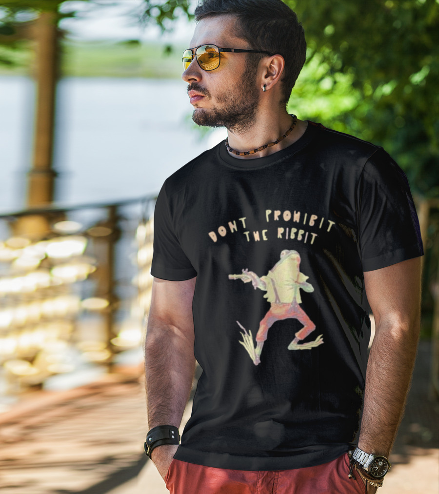 Don’t Prohibit The Ribbit Frog With Gun T-Shirt