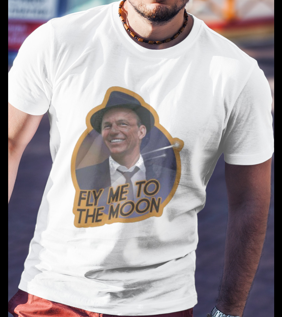 Frank Sinatra Fly Me To The Moon Vintage Iconic Singer T-Shirt