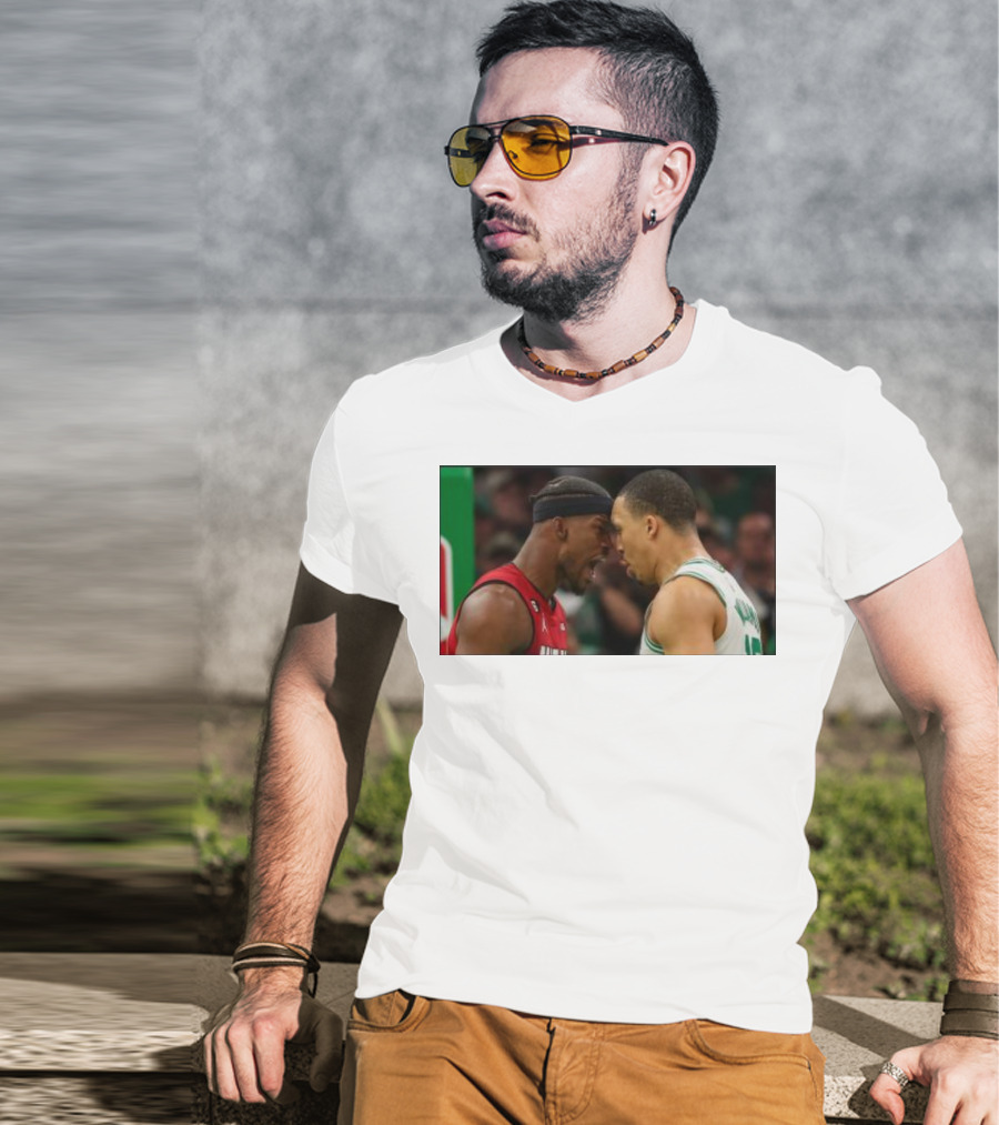Jimmy Butler Grant Williams Faceoff Heat Celtics T-Shirt