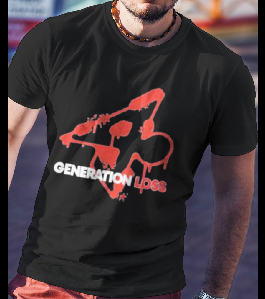 Generation Loss Red Glitch Dripping T-Shirt
