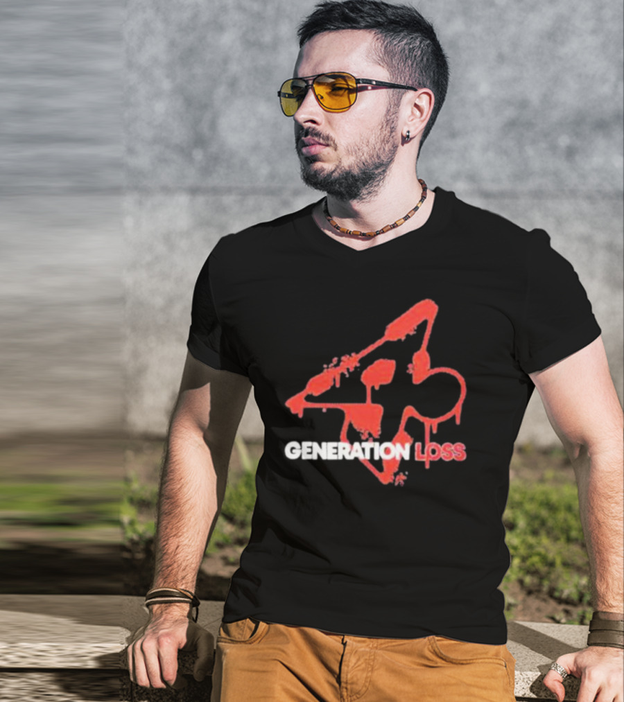 Generation Loss Red Glitch Dripping T-Shirt
