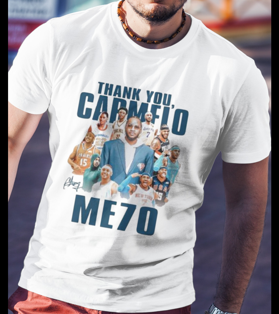 Thank You Carmelo Me70 Signature Basketball Journey T-Shirt