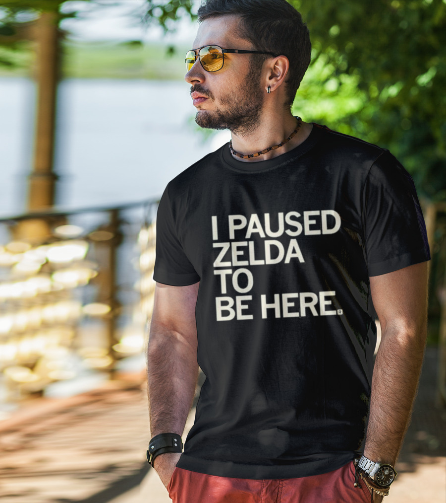I Paused Zelda To Be Here Gaming Humor T-Shirt