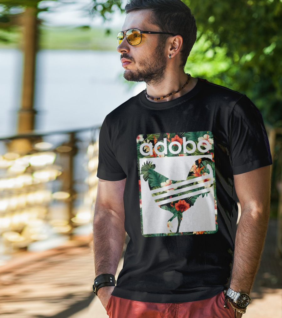 Adobo Floral Chicken T-Shirt