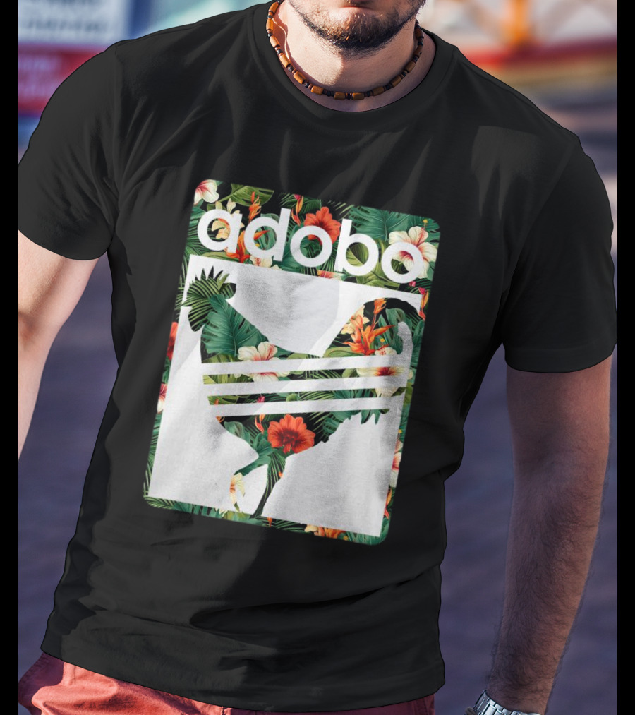 Adobo Floral Chicken T-Shirt