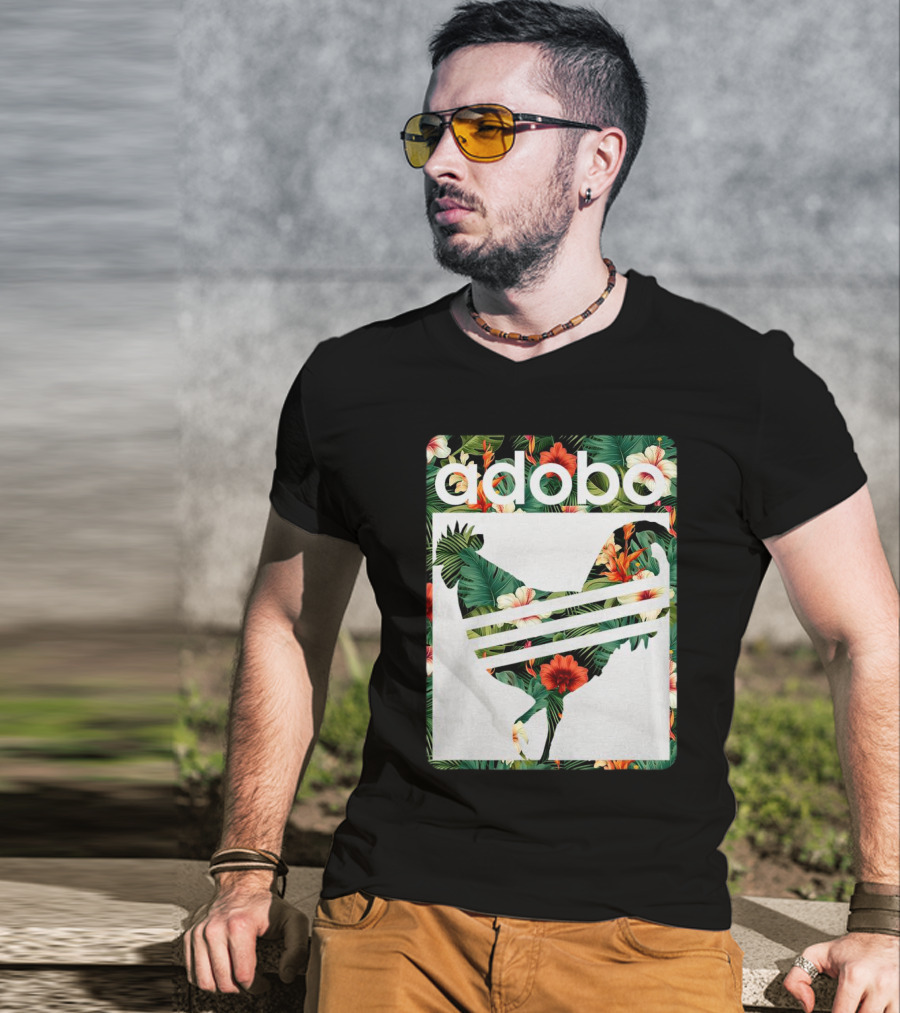 Adobo Floral Chicken T-Shirt