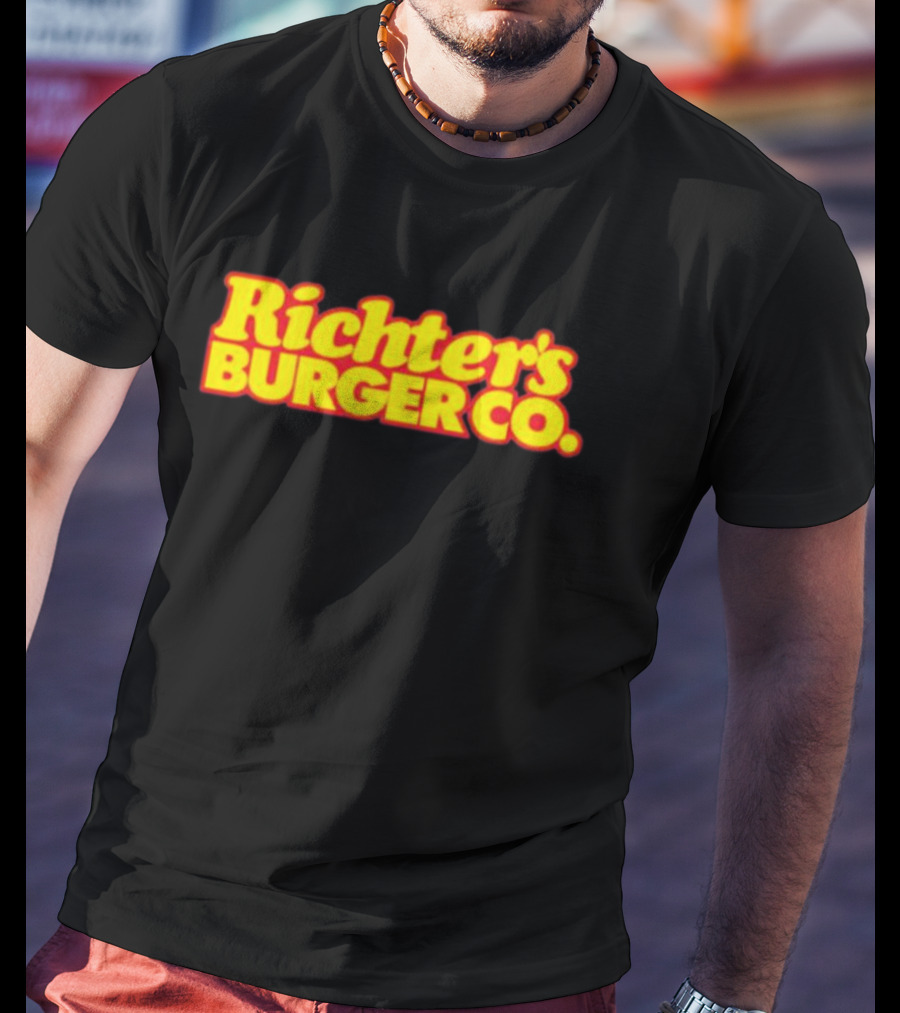 Richter’s Burger Co Classic Logo Yellow And Red T-Shirt