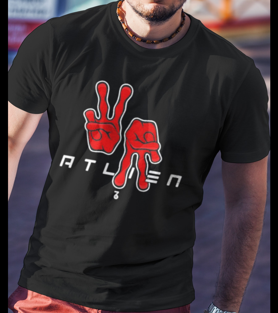 Seven Six Atliens Oukastnight Peace Sign T-Shirt