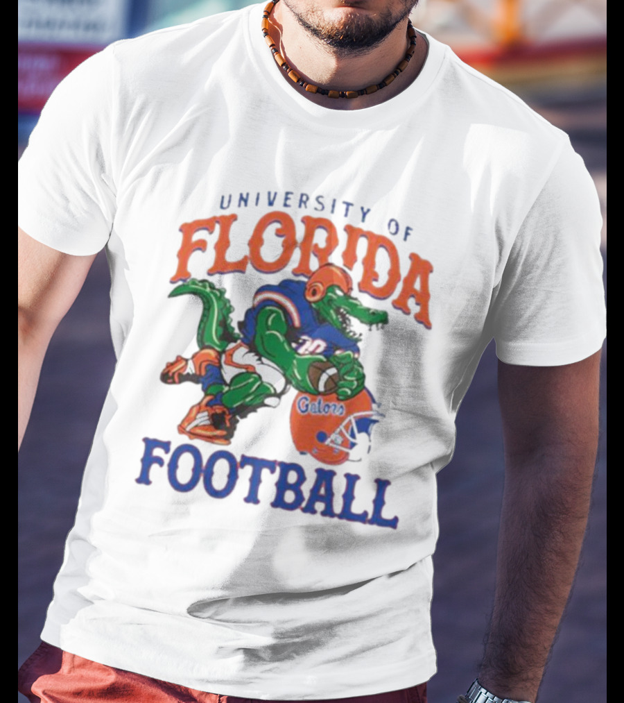 University Of Florida Gators Football Alligator Mascot And Helmet T-Shirt