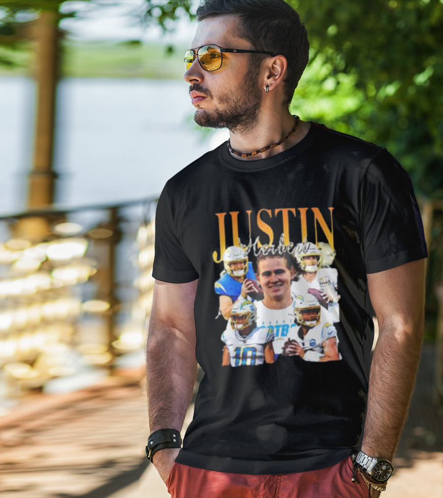 JUSTIN Herbert Chargers Quarterback Football Team Player T-Shirt