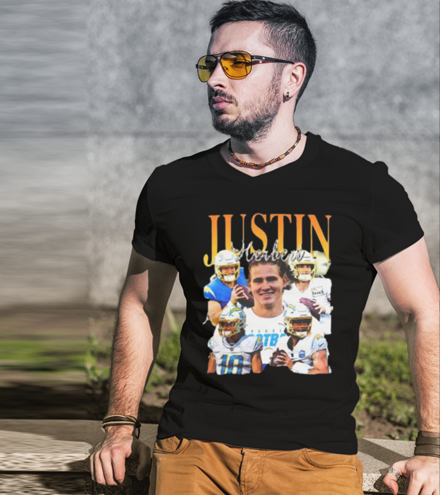 JUSTIN Herbert Chargers Quarterback Football Team Player T-Shirt