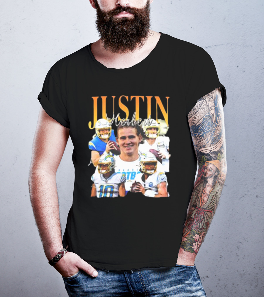 JUSTIN Herbert Chargers Quarterback Football Team Player T-Shirt
