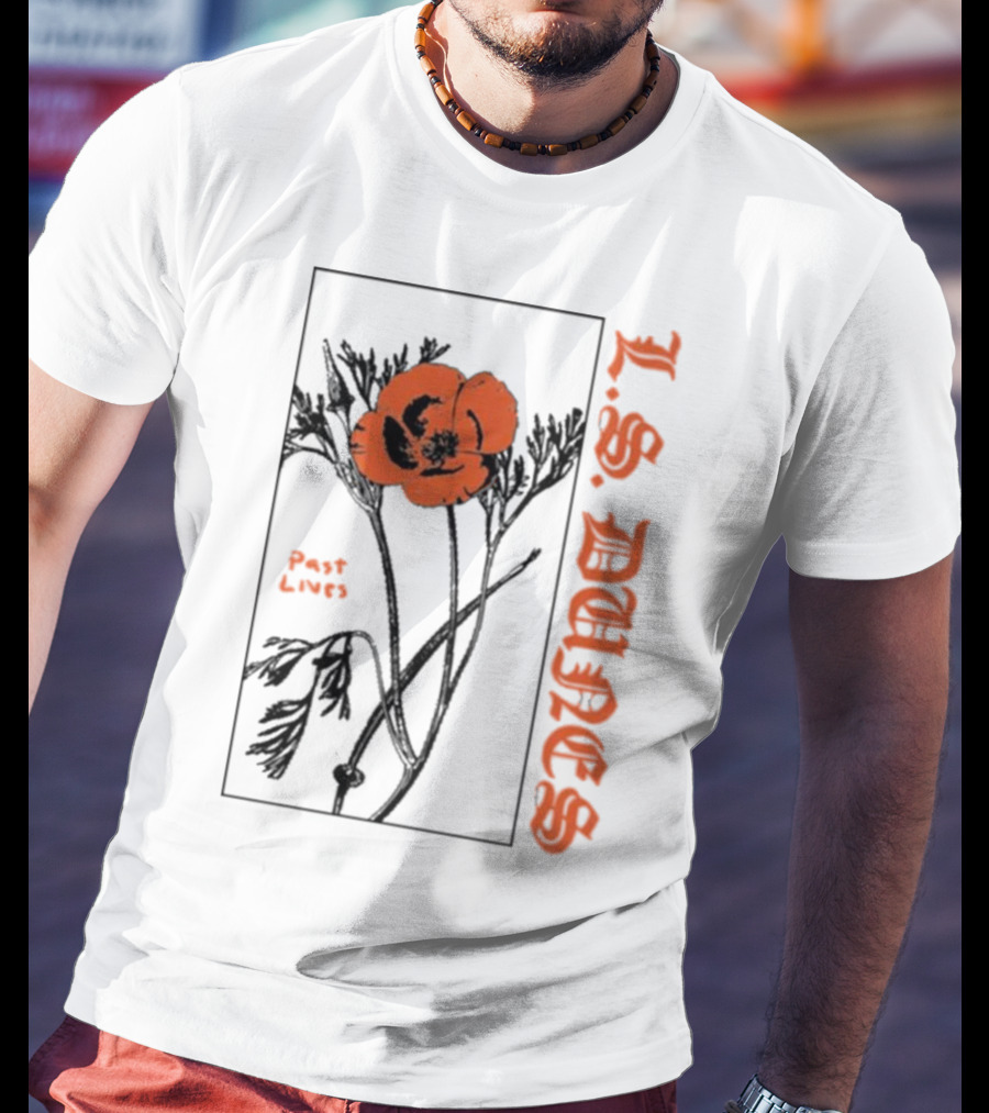 L.S. Dunes Past Lives Orange Flower T-Shirt