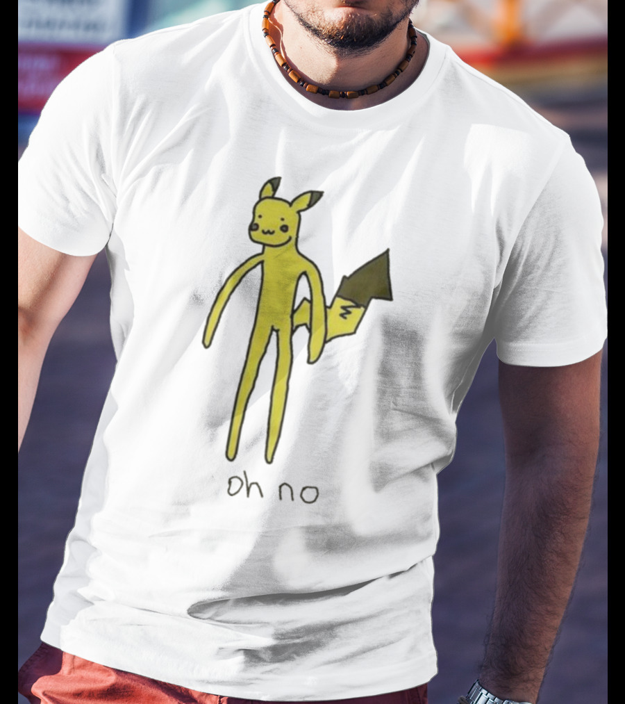 Pikachu Oh No Meme Long Limbed Yellow Character T-Shirt