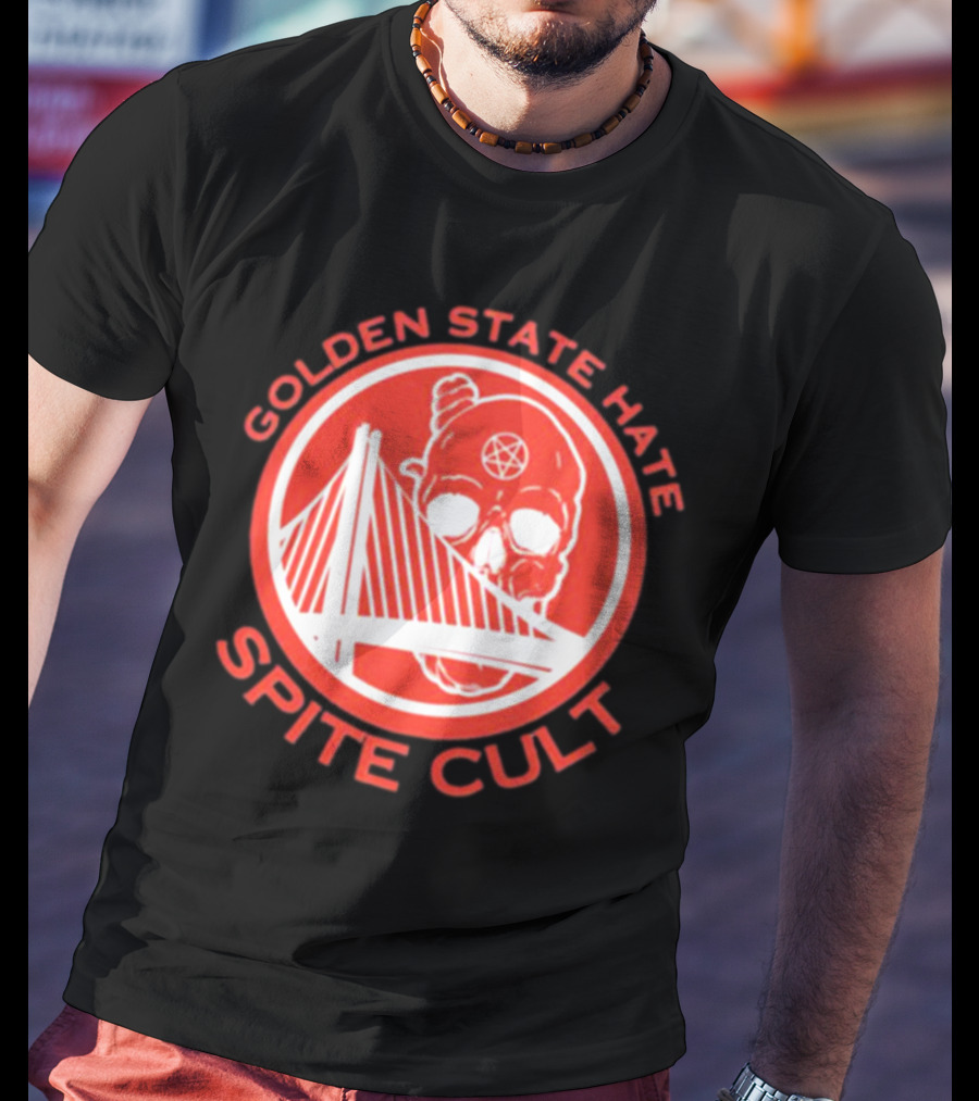 Golden State Hate Spite Cult Skull Bridge T-Shirt