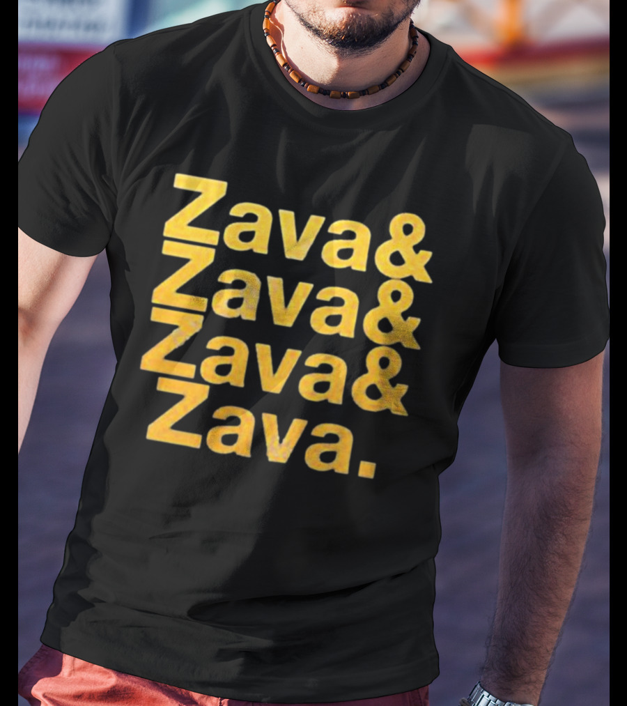 Zava And Zava And Zava And Zava Repeated Typography T-Shirt