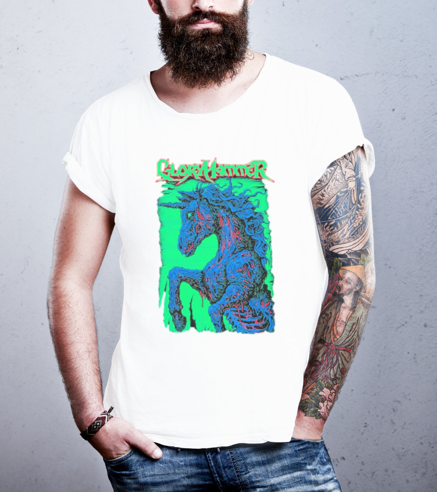 Gloryhammer Glowing Zombie Unicorn T-Shirt