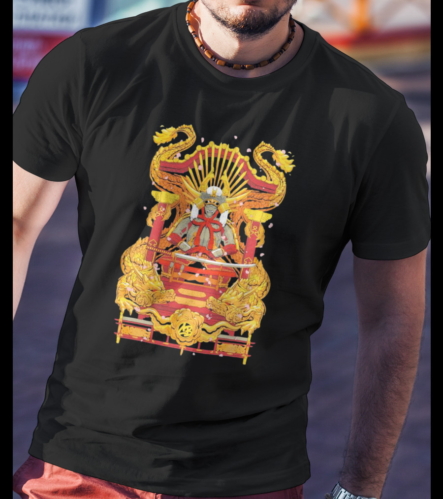 Howard Estate Samurai Throne With Golden Dragons T-Shirt