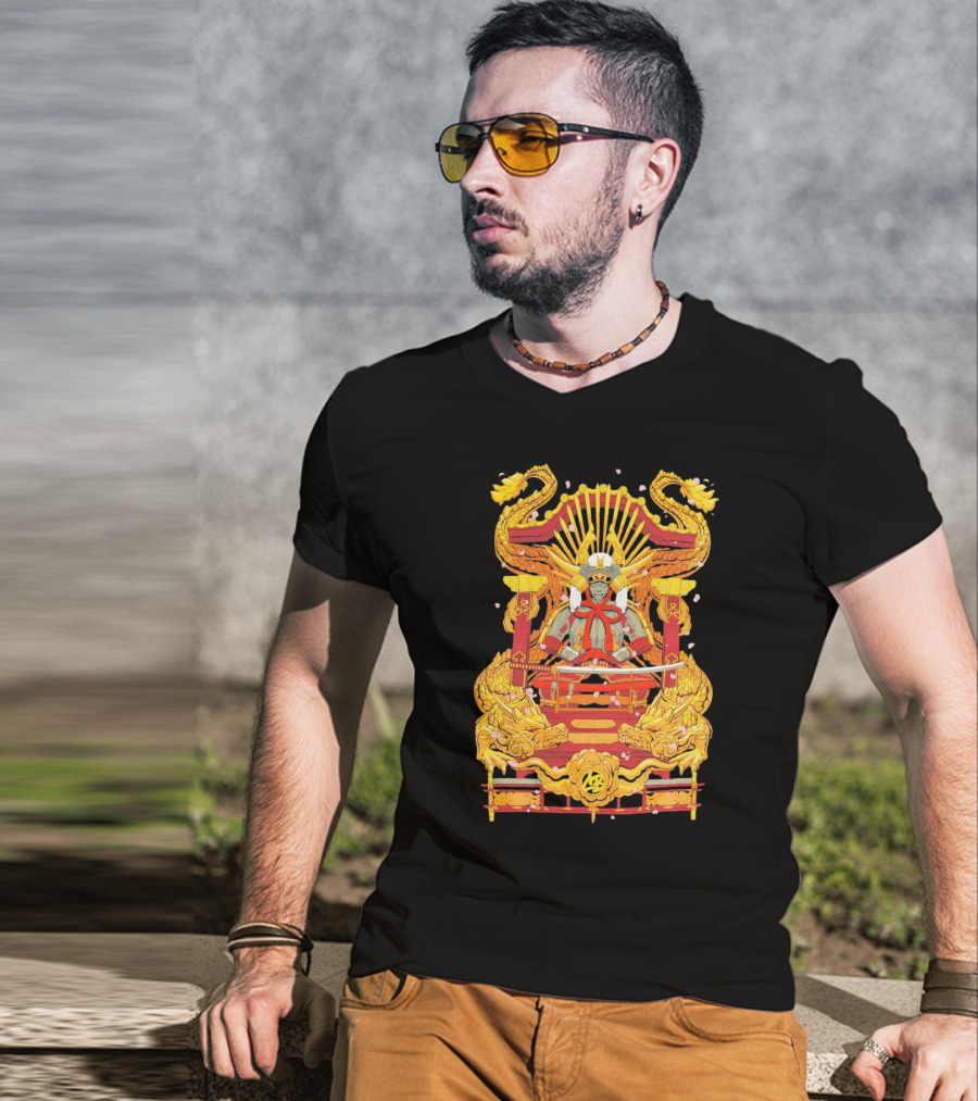 Howard Estate Samurai Throne With Golden Dragons T-Shirt