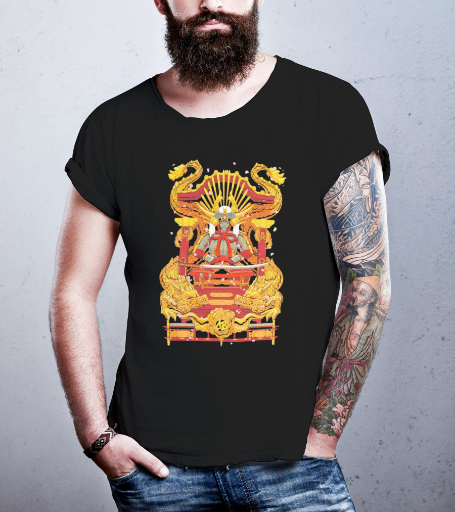 Howard Estate Samurai Throne With Golden Dragons T-Shirt