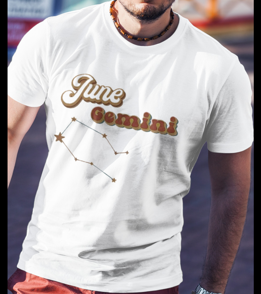 June Gemini Constellation Stars T-Shirt