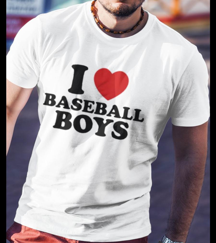 I Love Heart Baseball Boys T-Shirt