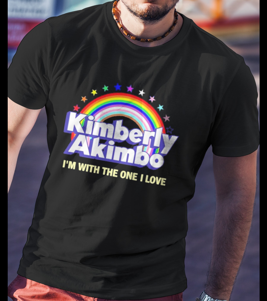 Kimberly Akimbo I'm With The One I Love Rainbow Stars T-Shirt