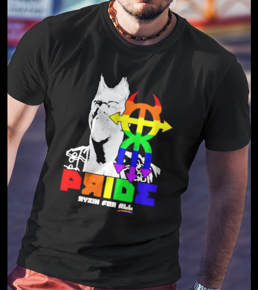 Pride Ryzin For All Rainbow Symbol With Warrior T-Shirt