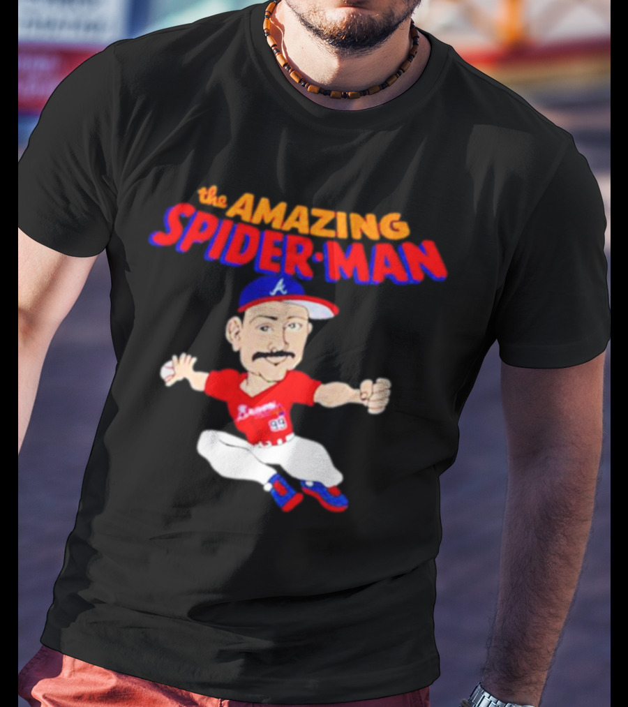 Spencer Strider Atlanta Braves The Amazing Spider-Man Baseball Fusion T-Shirt