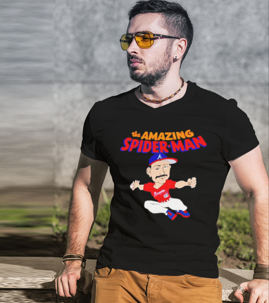 Spencer Strider Atlanta Braves The Amazing Spider-Man Baseball Fusion T-Shirt