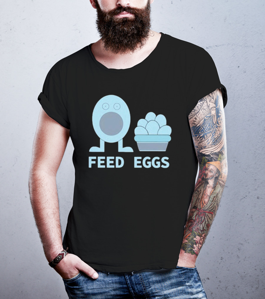 I Think You Should Leave Feed Eggs Blue Cartoon Character Bowl T-Shirt