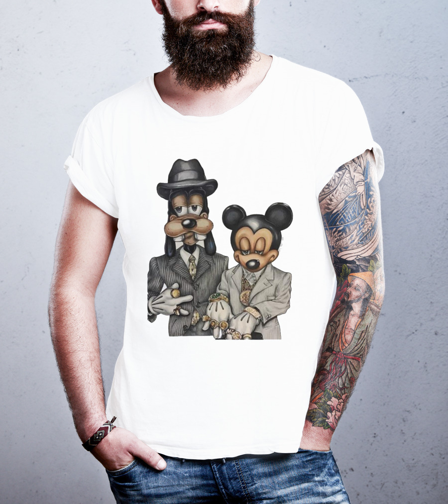 90s Hip Hop Dancehall Soca Junkie Mickey Mouse Goofy Fashion T-Shirt