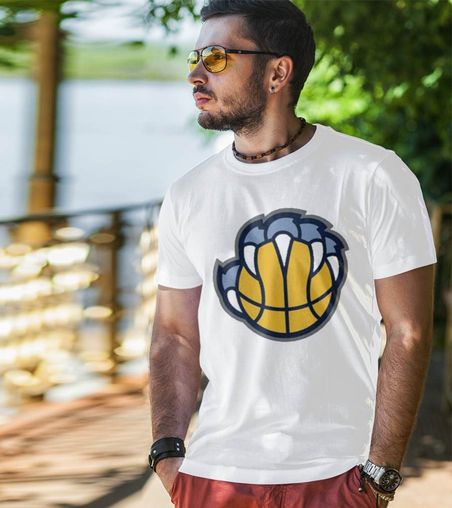 Memphis Grizzlies Claw Basketball T-Shirt