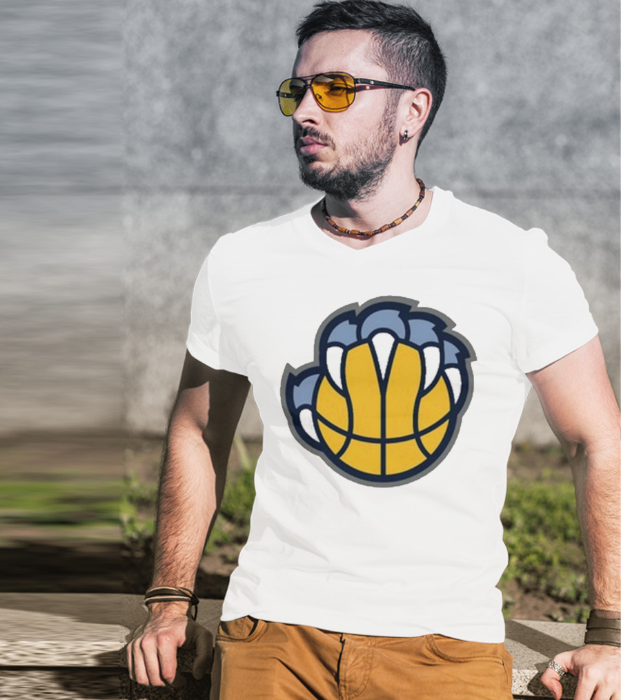 Memphis Grizzlies Claw Basketball T-Shirt