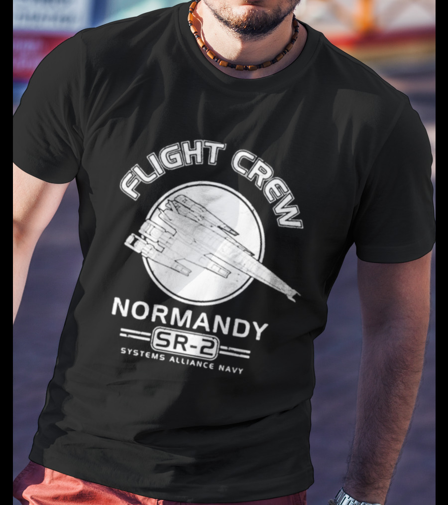 Normandy SR-2 Flight Crew Systems Alliance Navy Mass Effect T-Shirt