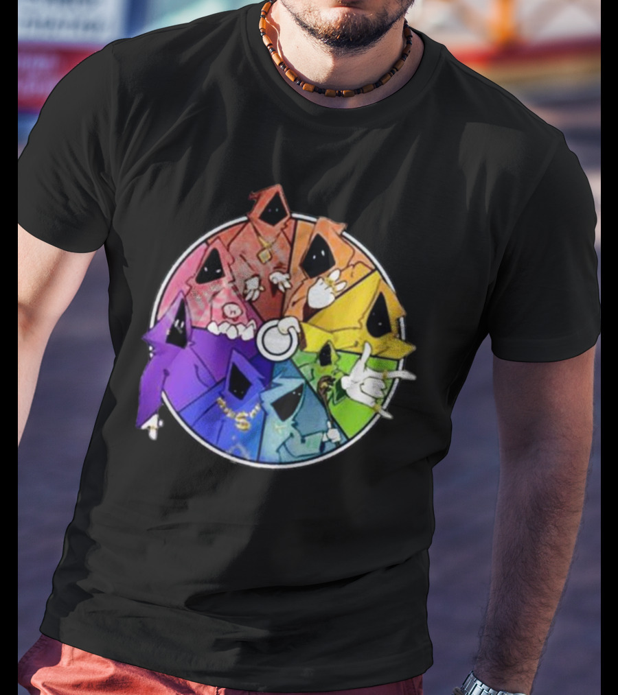 Bagplants Shadow Wizard Money Gang Rainbow Colors Circle T-Shirt