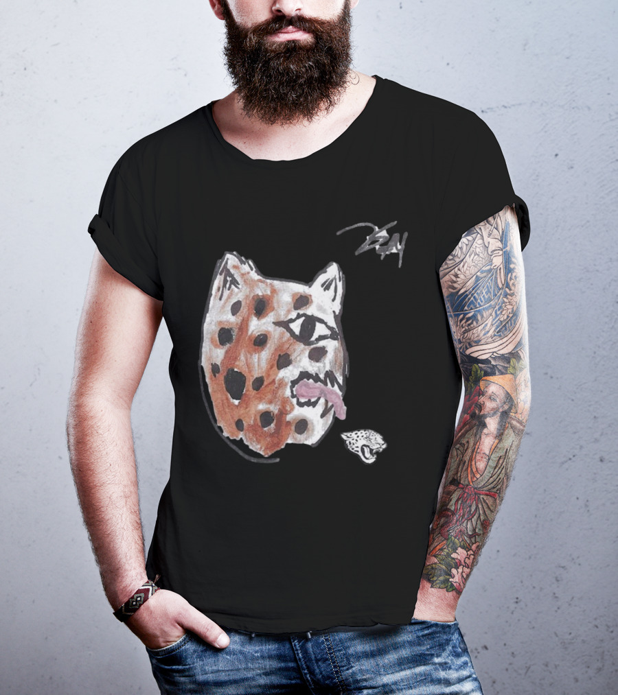 Jacksonville Jaguars Artwork By Tank Bigsby Featuring Stylized Jag Head T-Shirt