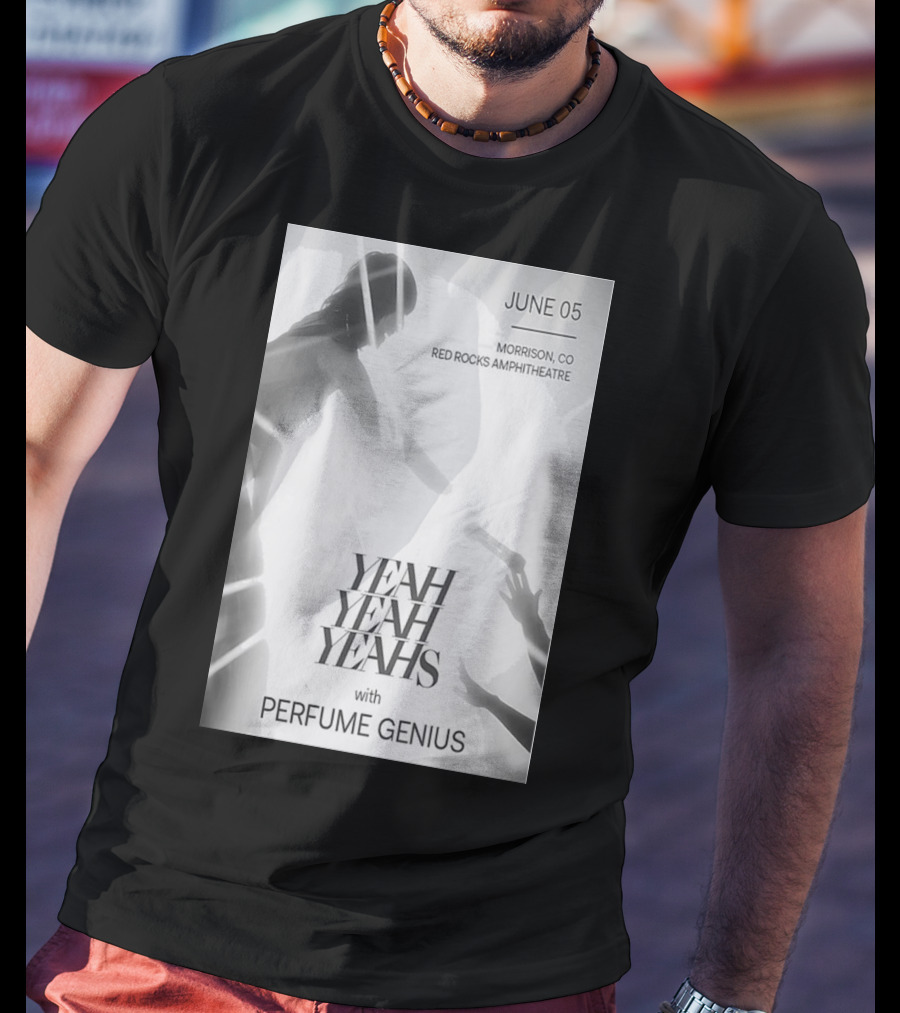 Yeah Yeah Yeahs With Perfume Genius June 05 Red Rocks Morrison CO T-Shirt