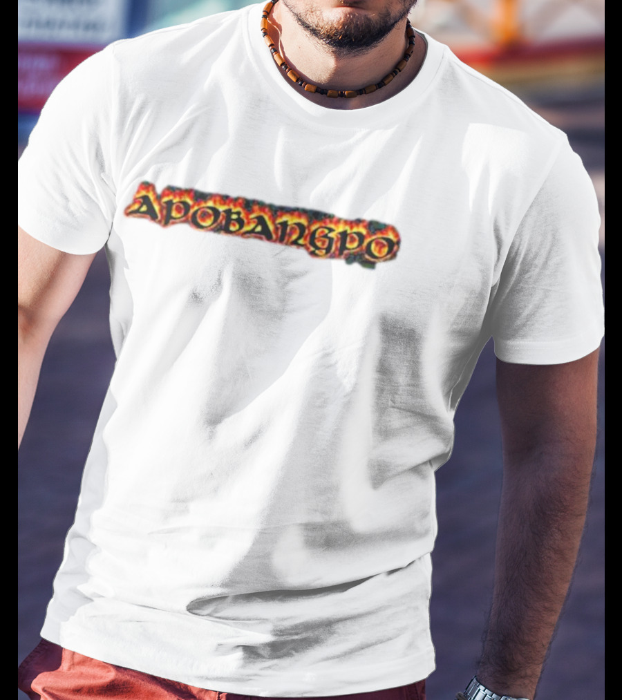Apobangpo Flame Text T-Shirt