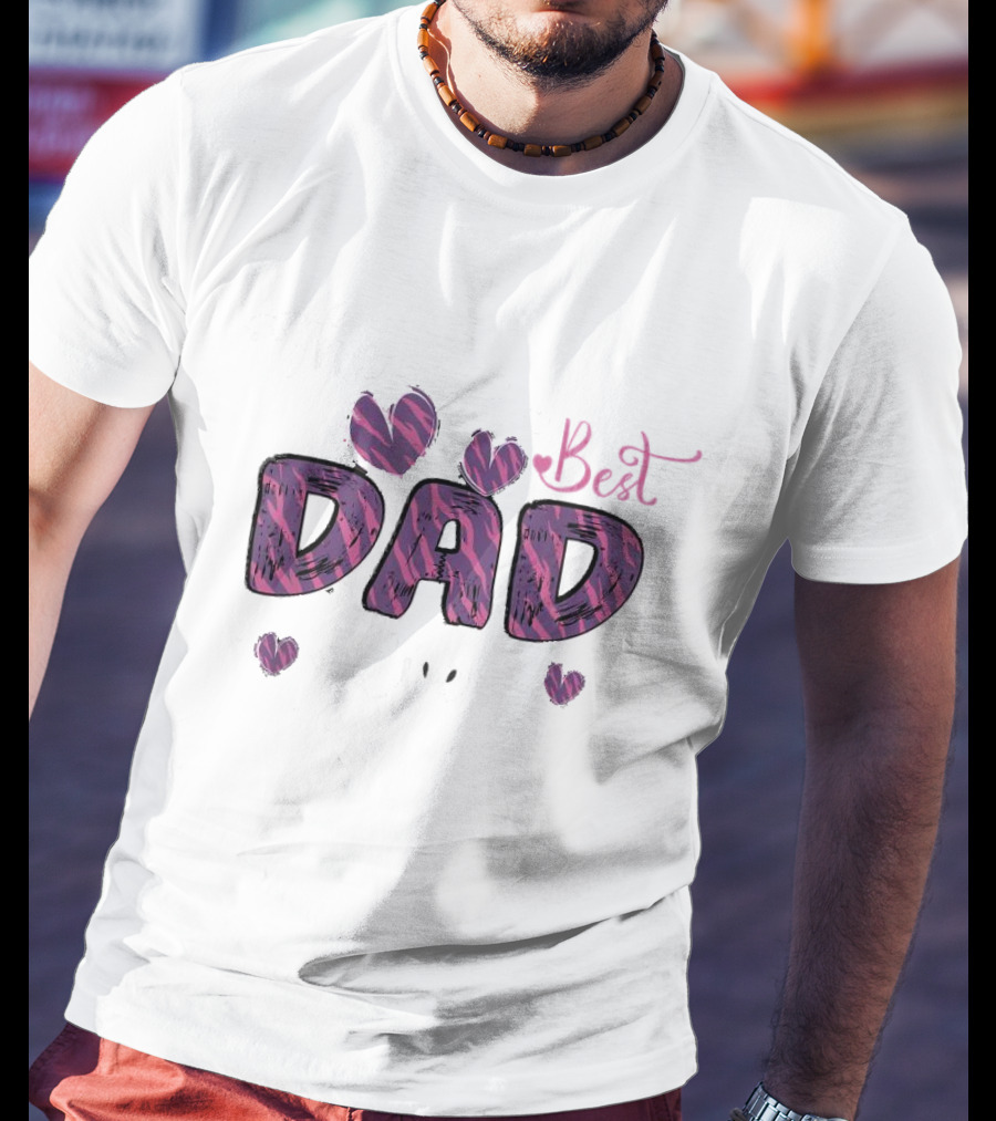 The Best Dad Ever Father's Day Hearts T-Shirt