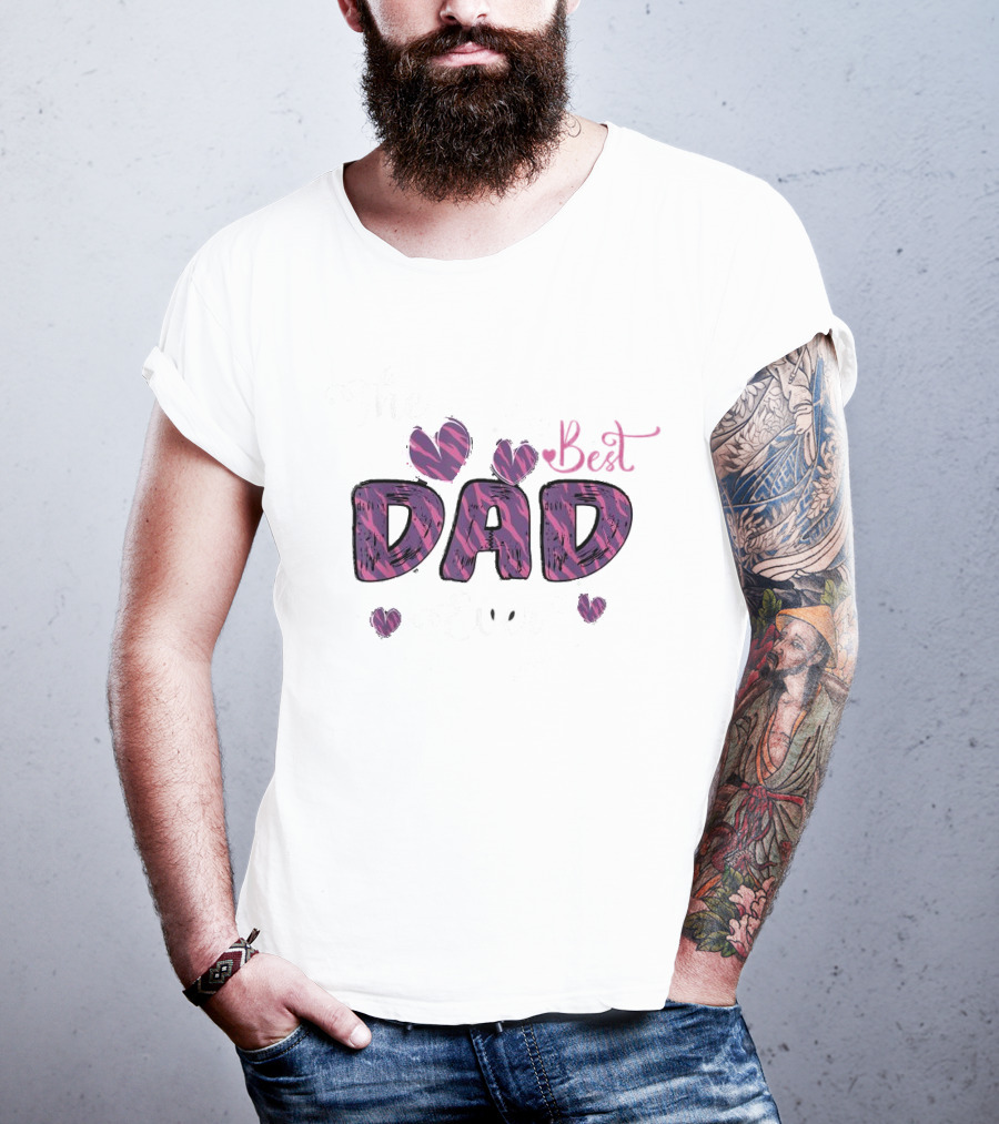 The Best Dad Ever Father's Day Hearts T-Shirt